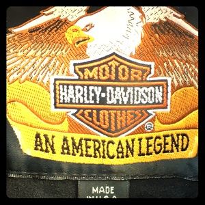 Woman’s Harley Davidson black suede fringe jacket.